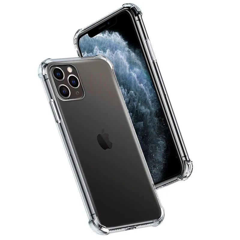 

Shockproof Silicone Phone Case For iPhone 11 Pro Max 7 8 6 s Plus X XS MAX XR Transparent Case For iphone 11 Pro Max Clear Cover