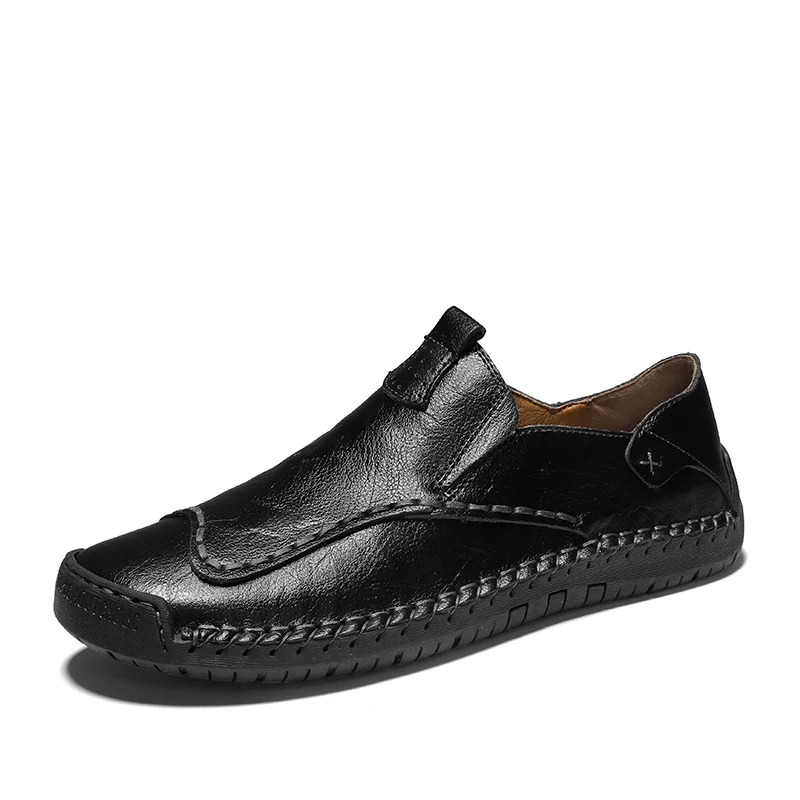 

2019 Spring Summer NEW Men's Loafers Lazy soft Flat Casual Shoes Men Breathable Slip-On Soft Leather Driving Shoes Moccasins