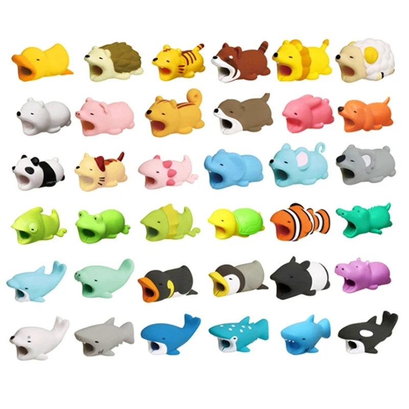 Animal Cable Winder Anti Breaking Protective Cover for Figure USB Data Cable USB Charger Cable Earphones Cable Protective Sleeve