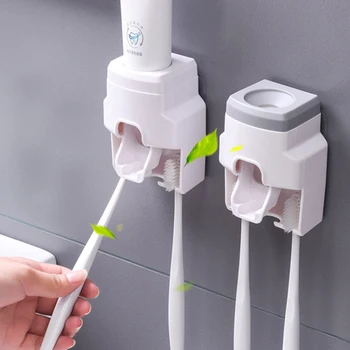 

Automatic Toothpaste Dispenser Lazy Toothpaste Squeezer Wall Mount Toothbrush Holder Stand For Toilet Home Bathroom Accessories