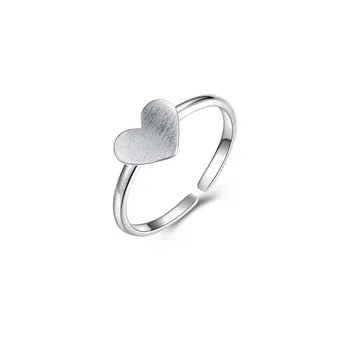 

Punk 925 Sterling Silver Love Heart Rings For Women Antique Ring Christmas Gifts Jewelry