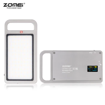 

ZOMEI Handheld Mini LED Video Light Camera Fill Light 3000-6500K 96LED Builtin Battery for Canon Nikon Sony DSLR Livestream Vlog