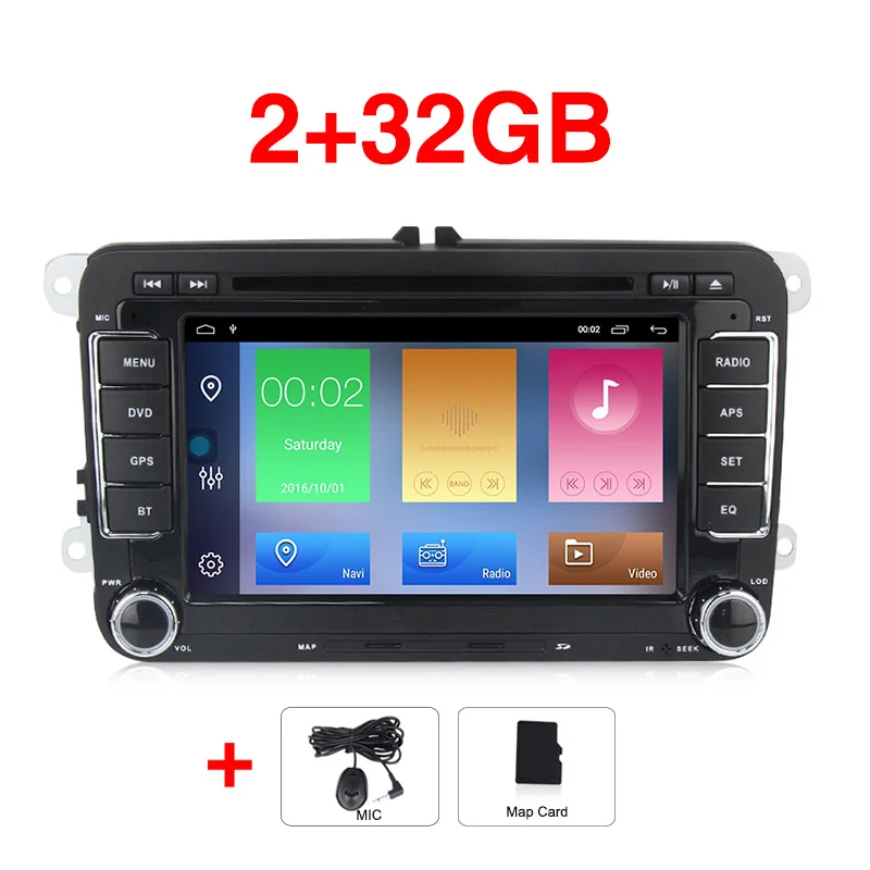 7 ''сенсорный экран автомобильный мультимедийный gps плеер для VW Golf6 Golf5 Passat b7 cc b6 сиденье Skoda Автомагнитола bt RDS - Цвет: car gps