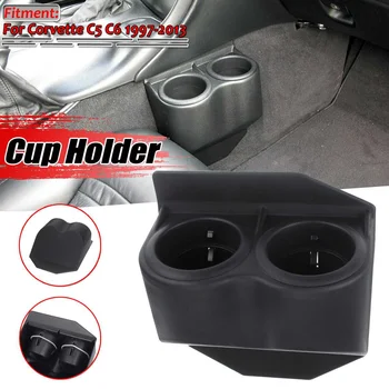 

Black Cup Holders Car Cup Holder Travel Buddy Dual Cup Holders Storage Box For Chevrolet For Corvette C5 C6 1997-2013