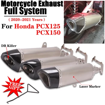For Honda PCX125 PCX150 2020-2021 Motorcycle Exhaust Full System Front Link Pipe Escape Moto Muffler DB Killer for Motocycle