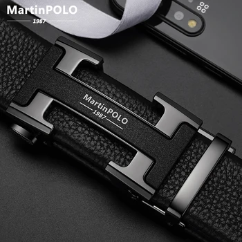 

Men's Waistband Luxury FashionAutomatic Buckle Genuine Leather Strap Black for Male Belt Designers Brand High Quality MP02801P