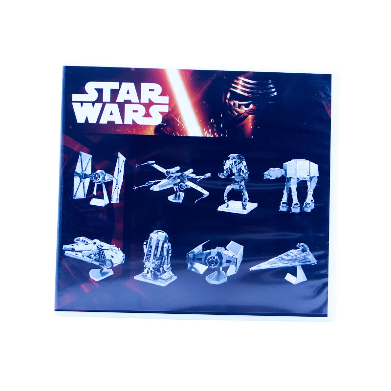 

Star Wars 8pcs/set Gift Box 3D Metal Puzzles R2D2 BB8 Model Kits Laser Cut Jigsaw Adults Kids Collection Toys Home Decor
