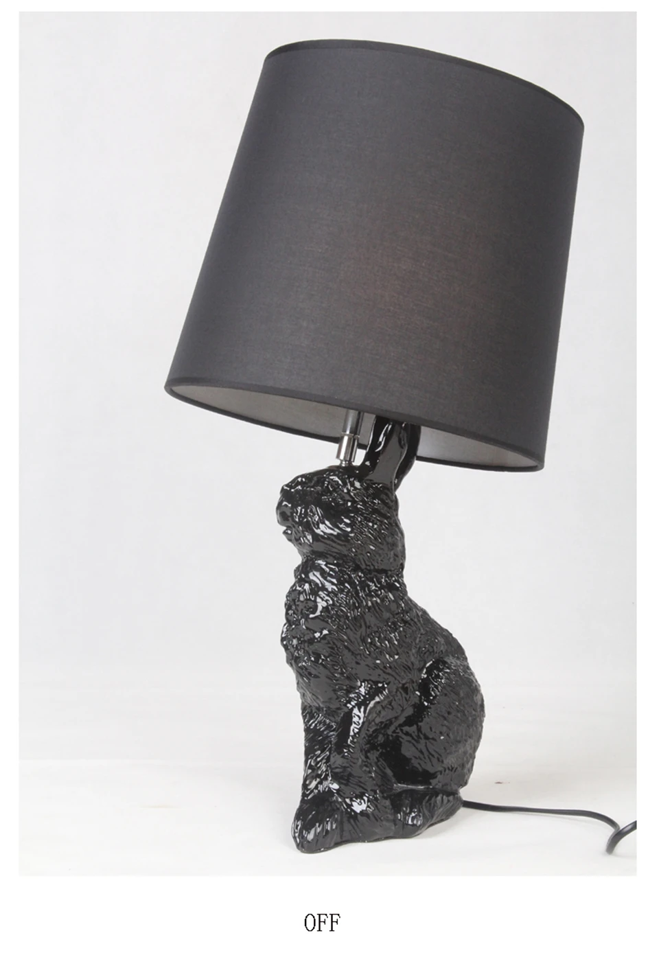 Современный светодиодный Настольный светильник, художественные лампы в форме кролика из смолы, настольная лампа для спальни, гостиной, кабинета, Декор, прикроватный столик, освещение