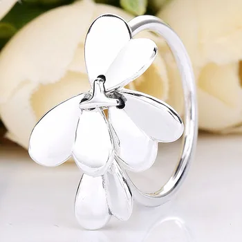 

Original Moving Clover Flower Lucky In Love Rings For Women 925 Sterling Silver Ring Wedding Party Gift Fine Jewelry