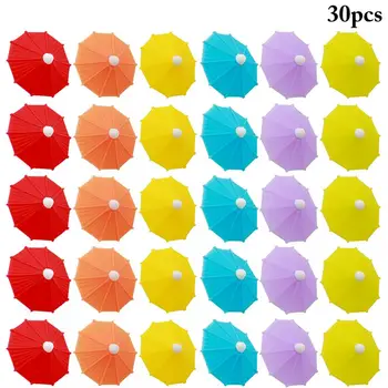 

30pcs/set Wine Glass Charm Creative Silicone Umbrella Drink Glass Marker Party Favor Bar Accessories Random Color