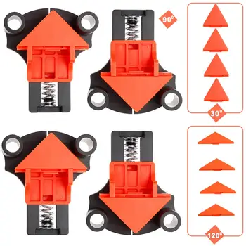 

30/90/120 Degree Right Angle Clamp Fixing Clips Picture Frame Corner Clamp Woodworking Set Hand Tool Angle Clamps Pipe Clamp
