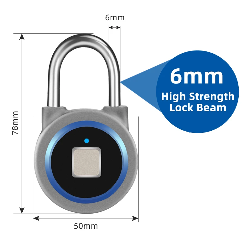 Портативный Bluetooth Smart Keyless Отпечатков пальцев замок водонепроницаемый приложение/отпечатков пальцев разблокировка Противоугонный замок безопасности двери