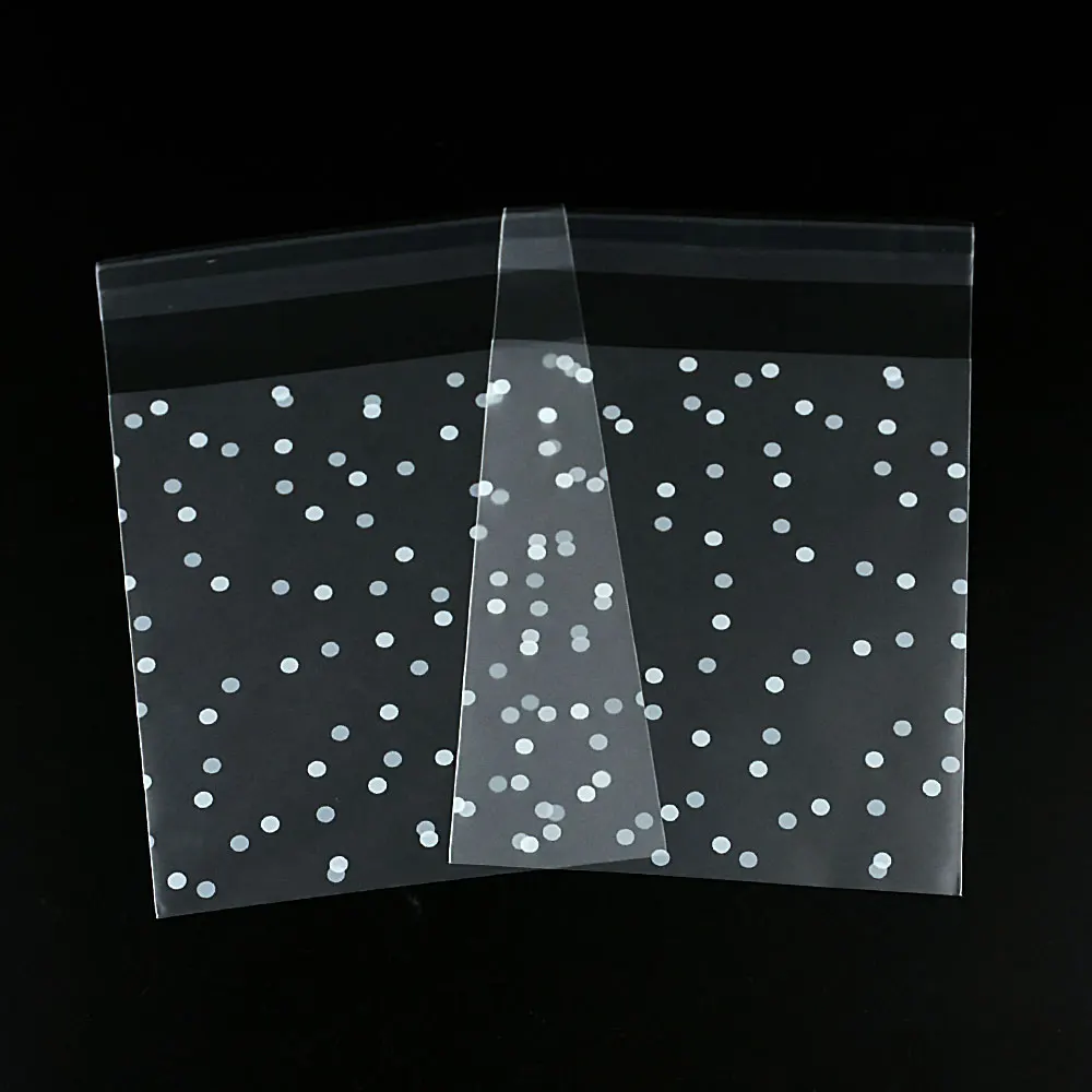 Plastic Bread Cookies Candies Baked Goods Packaging Bags Self-adhesive Bags Birthday Parties Wedding Decorations 100Pcs plastic packaging bags