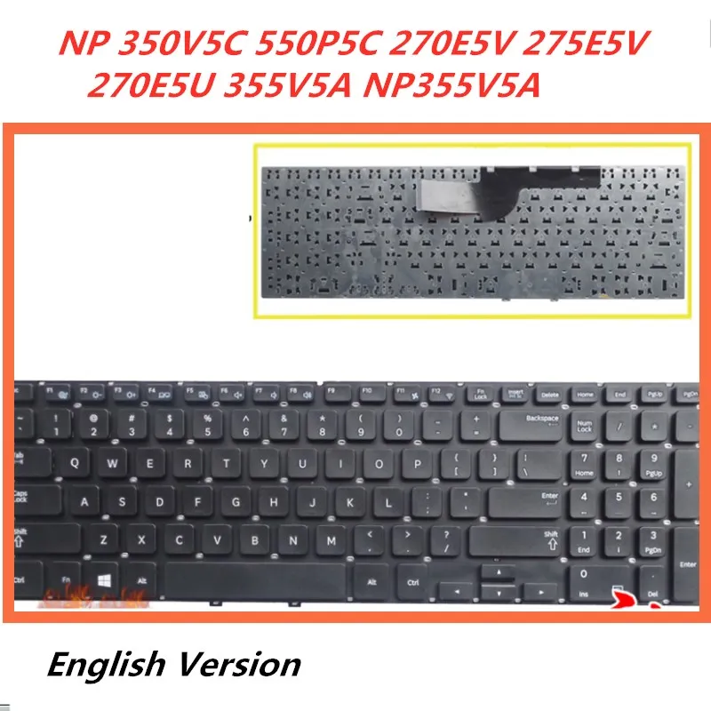 Ноутбук английская Клавиатура кабель для дисплея Samsung 350V5C 550P5C 270E5V 275E5V 270E5U 355V5A NP355V5A Тетрадь замена Раскладка клавиатуры - Цвет: same as picture