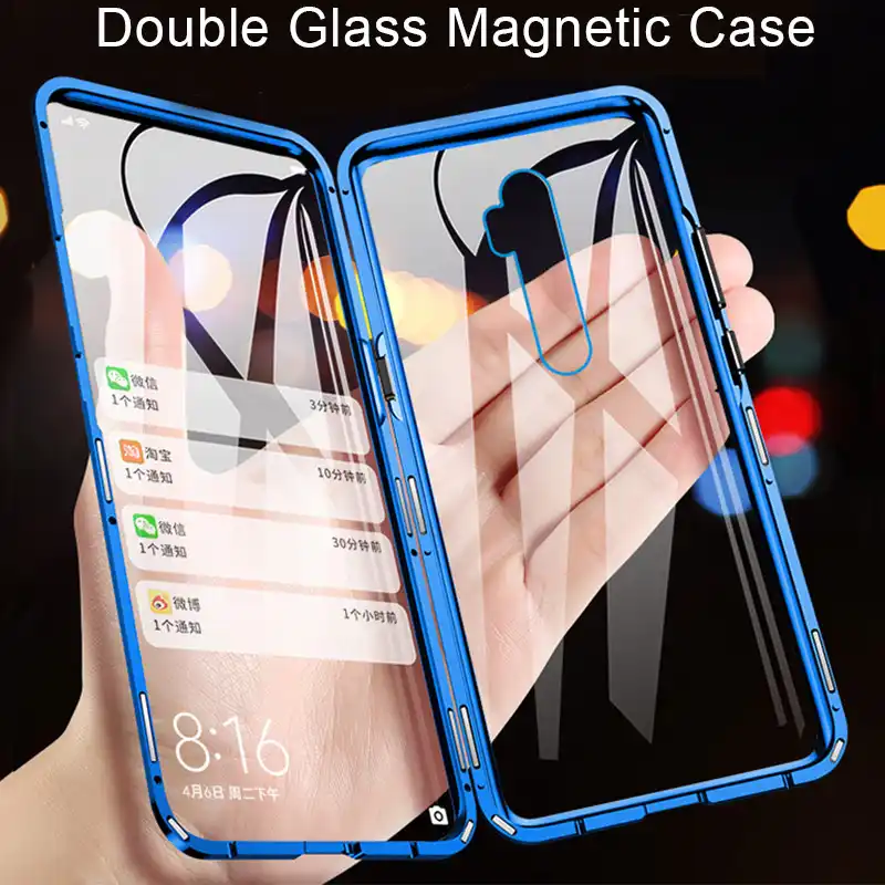 Front Back Double Sides Clear Glass Magnetic Case For Oppo Reno 3 Pro 5g Ace Reno Z Reno 2 2z 2f Reno 10x Zoom Metal Cover Case Phone Case Covers Aliexpress