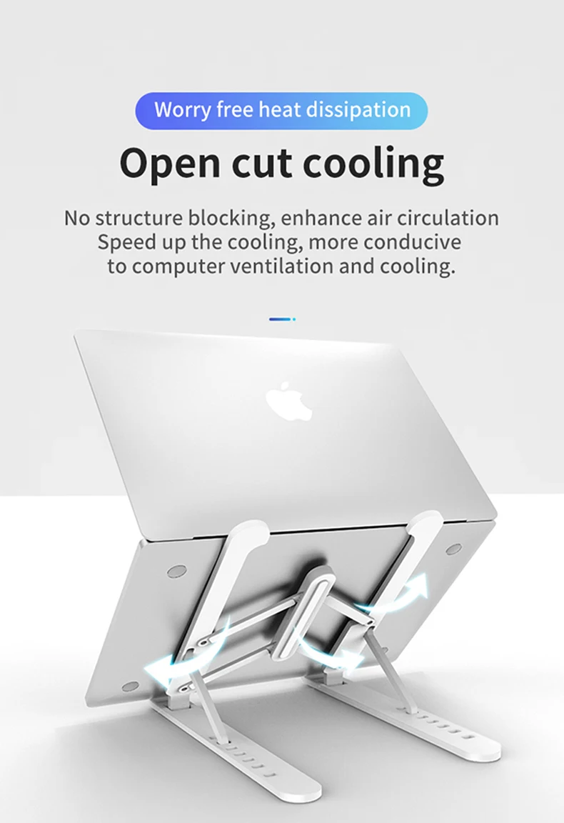 Adjustable Foldable Laptop Stand Desktop Notebook Holder Portable Cooling Bracket Riser for Macbook Pro Air IPad DELL HP Lenovo