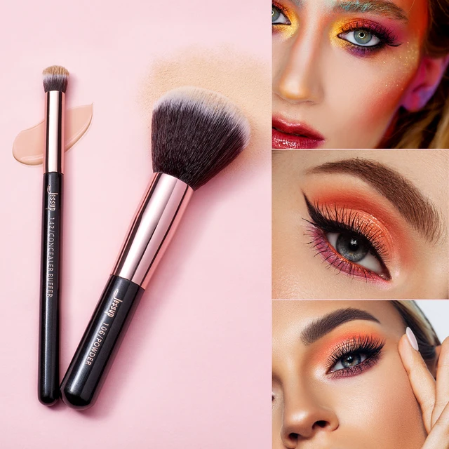 Jessup Makeup Brushes Set Rose Gold/Black Foundation Powder Eyeshadow Liner Brush Blending Highlighter Brocha Maquillaje 6-25pcs 6