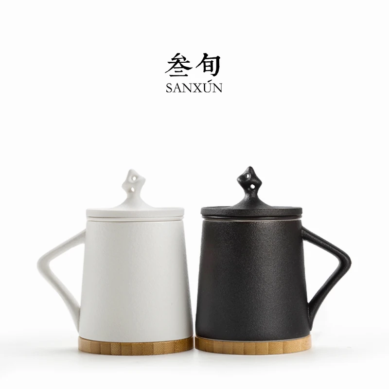 

|Three ten-day drop mark cup custom filtering cup office tea lovers separation ceramic cup cup tea cup