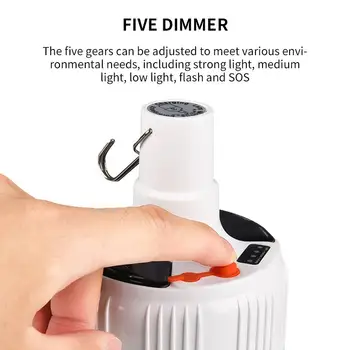 

50/120/160W LED Bulb Hanging Night Light Portable Rechargeable Emergency Lights Outdoor Garden Camping LED Light