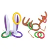 1 Pc Christmas Inflatable Reindeer Antler Ring Toss Game Xmas Party Fun Props 1