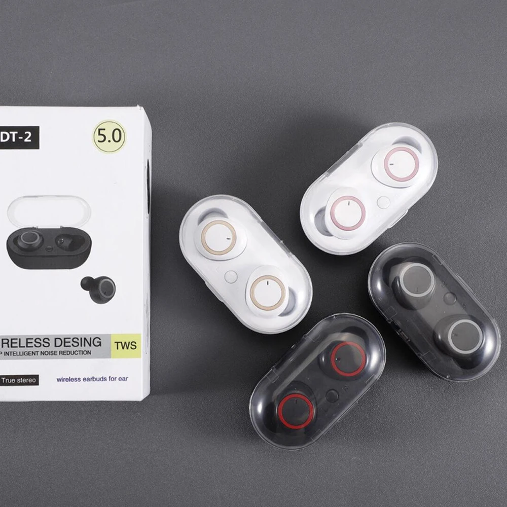 Dt-2 Bluetooth наушники гарнитура BT5.0 бинауральные стерео наушники-вкладыши Беспроводная гарнитура бинауральные звонки музыка наушники спортивные наушники