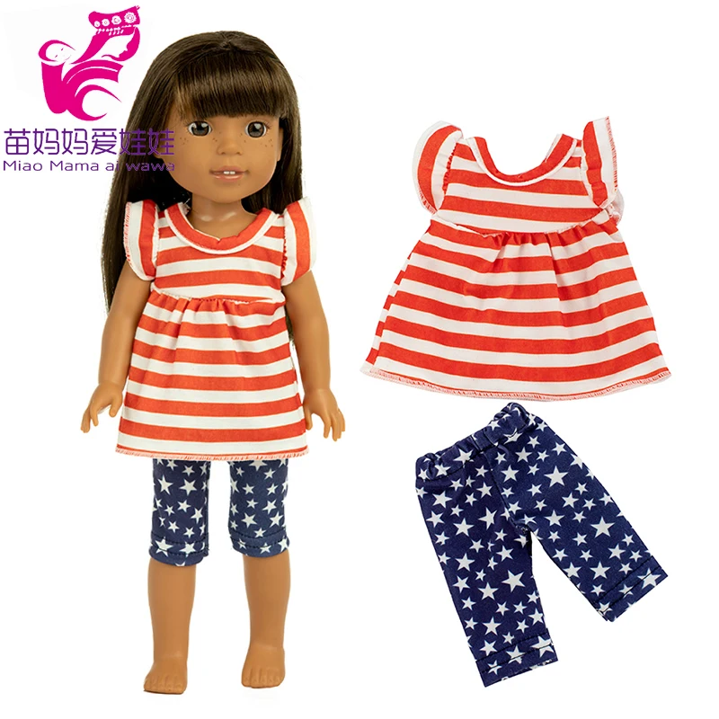 shirt jeans pants for 14.5 inch Wellie Wishers doll clothes Camille Ashlyn Kendall Emerson 38cm 40cm nancy dolls clothes - Цвет: A6