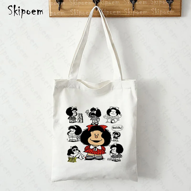 Tote-Bags Handbag Teacher Aesthetic Punk Harajuku Mafalda-Sell Gothic Well-Shoulder-Canvas