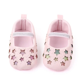 

0-18M Baby Girls Shoes Autumn Warm Star Heart Design Anti-Slip Toddler Soft Soled Casual Walking Shoes for newborns