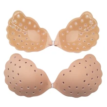 Для женщин с глубоким v-образным вырезом Клей многократного использования передняя застежка Свадебные дышащие вечерние мягкий силиконовый бюстгальтер пуш-ап моющиеся невидимый бюстгальтер с фиксацией