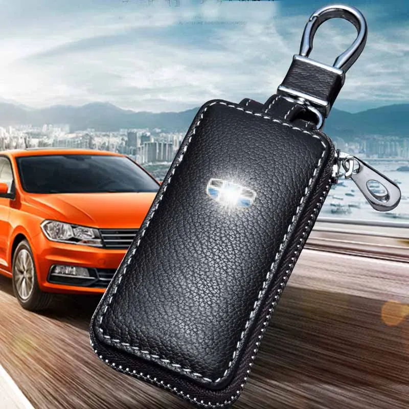 Автомобильный держатель для ключей Марка volkswagen opel skoda octavia Toyota Audi nissan hyundai кожаный чехол для ключей Сумки мотоциклетные сумки для ключей брелок