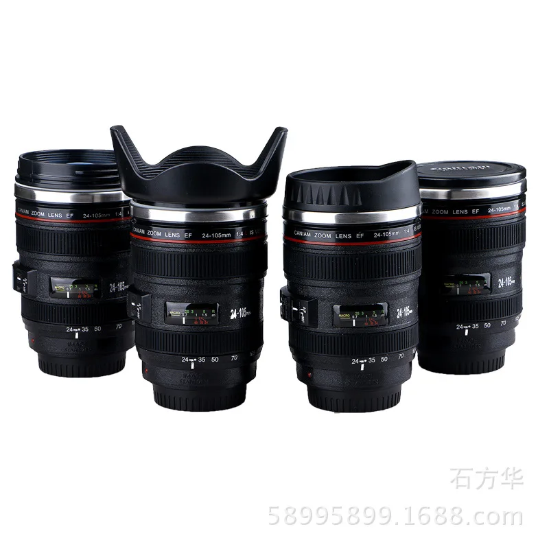 

A Generation of Fat Six Generations Creative SLR Lens Electric Stirring Cup Stainless Steel Liner Coffee Cup Lazy Shake Cup