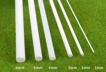 

15pcs/lot Length:250mm Diameter:6mm DIY Handmade Building Sand Table Model Material Model Transformation ABS Solid Round Rod