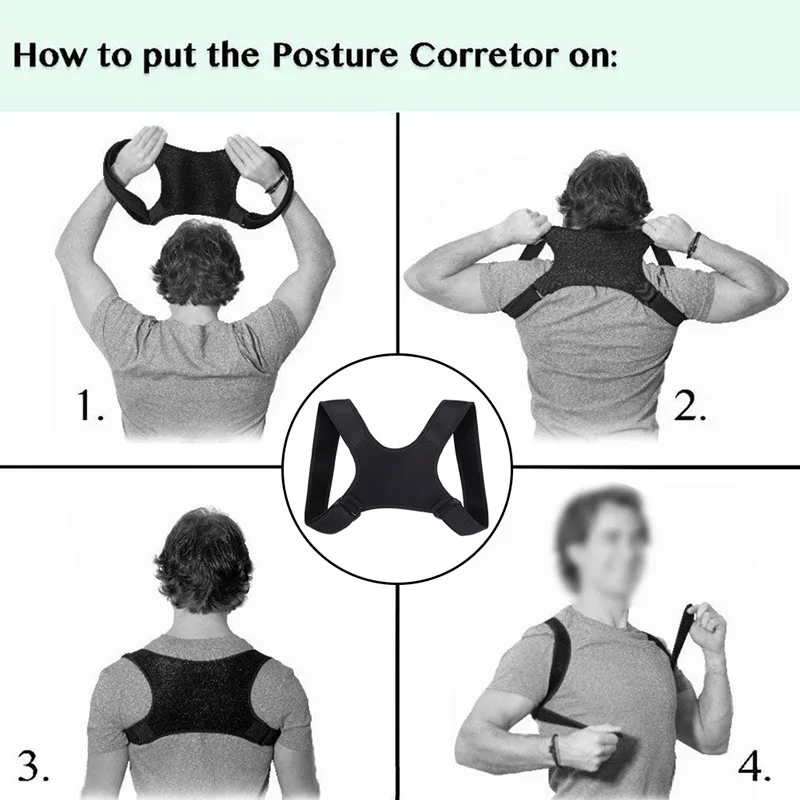 Регулируемый Корректор осанки, корсет для спины и плеч, корсет для мужчин и женщин, корректная терапия спины