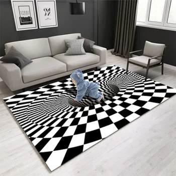 

3D Floor Door Mat Printing Swirl Carpet Living Room -slip Mat Geometric Carpet Living Room Coffee Table Bedroom Blanket