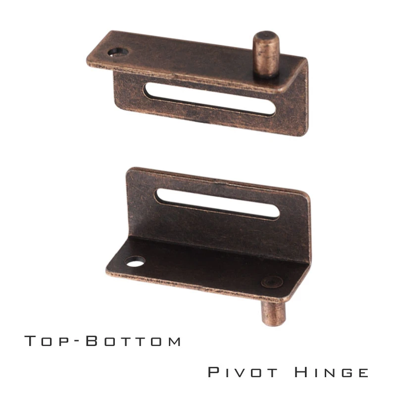 Bisagra para puerta de madera, pivote de color cobre antiguo, de hierro sólido|Bisagras de -