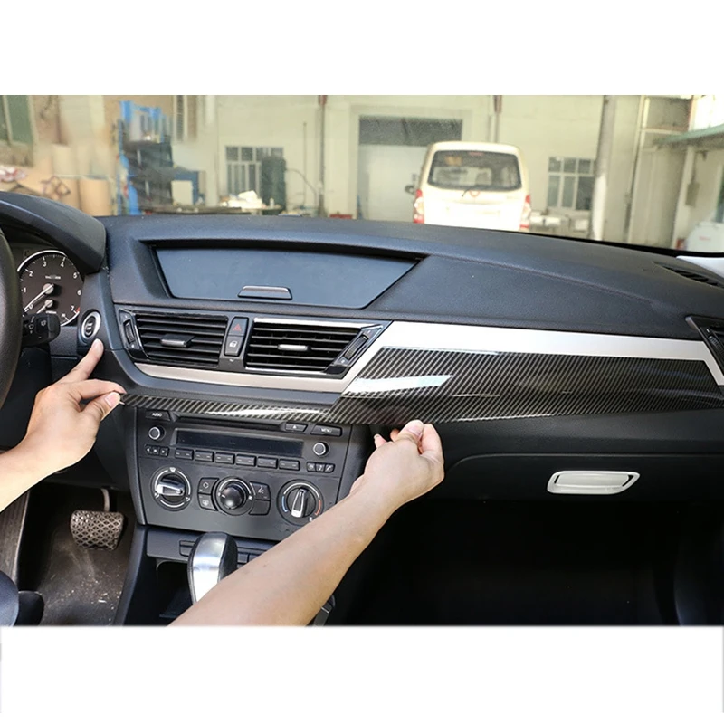 Для-BMW X1 E84 2011-2015 ABS автомобильное углеродное волокно внутренняя центральная