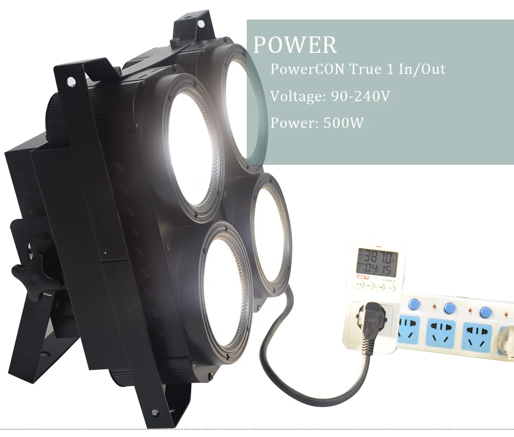 Par Led Cob 4X100W Холодный и теплый белый 2в1 DMX512 для DJ Дискотека вечерние стробоскопы показывает 8 шт./партия
