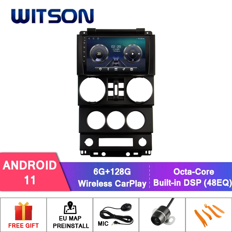 Автомобильная DVD-система WITSON на Android 11 для JEEP WRANGLER 2008-2010 автомобильный