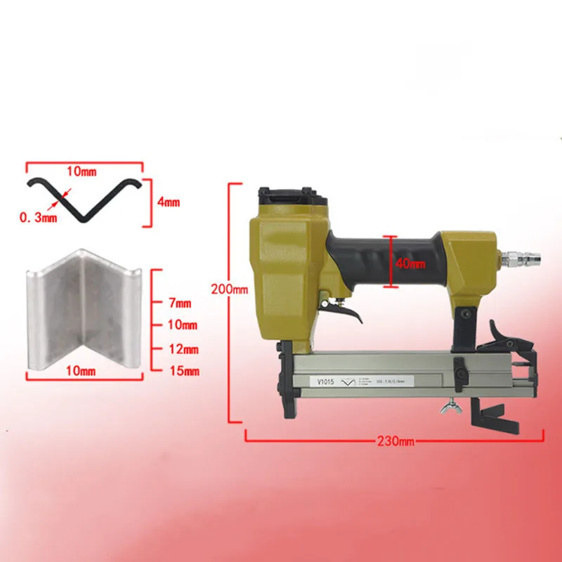 V1015B Pneumatic V Nailer Frame Nail Gun V-type nail 4*10.3mm 7-15mm Frame Stapl