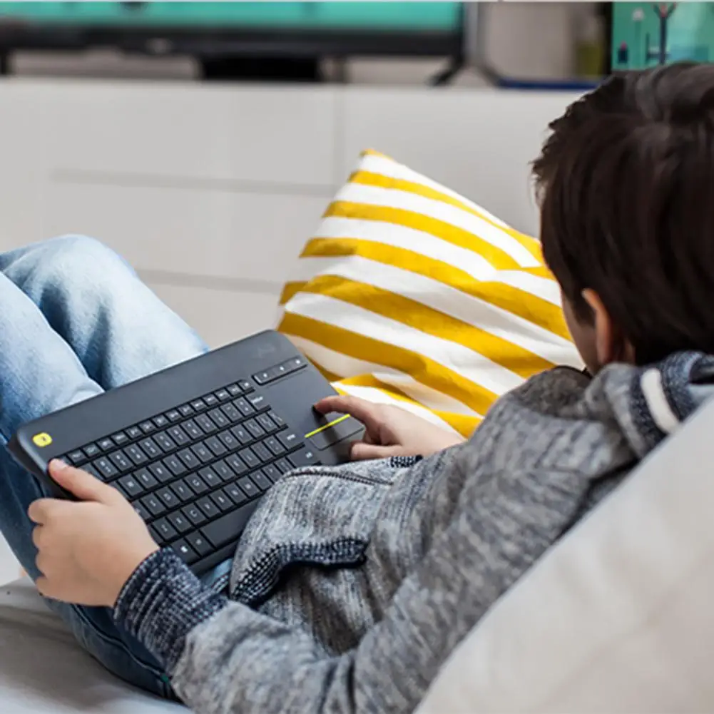 Logitech K400 Plus беспроводная сенсорная клавиатура с тачпадом для Android Smart TV|Клавиатуры|