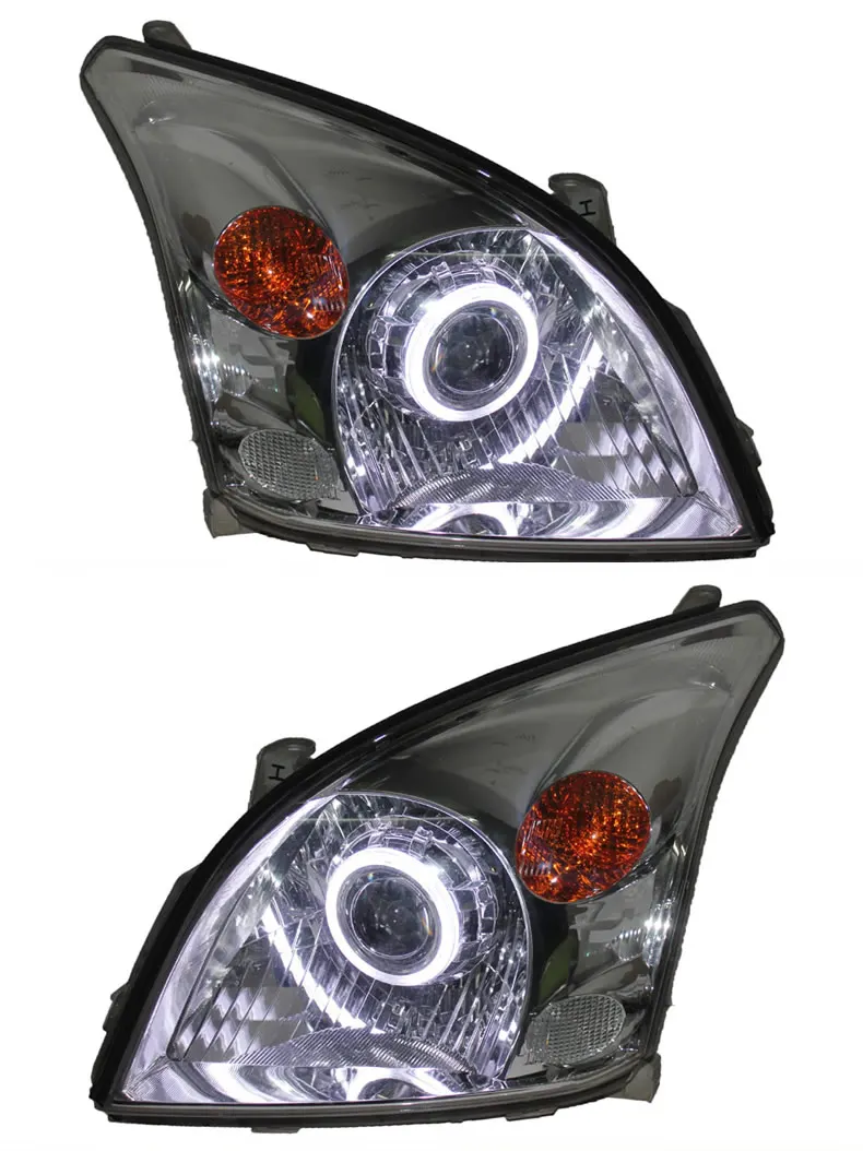 Автомобильный Стайлинг для Toyota 2003-2009 Prado светодиодный светодиодные дневные ходовые огни на передних фарах HID фара ангел глаз биксенон двойной луч аксессуары для фар