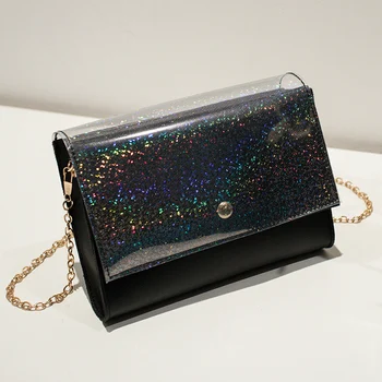

Women Mini Small Square Pack Shoulder Bag Fashion Star Sequin Black Designer Messenger Crossbody Bag Clutch Wallet Handbags Sac