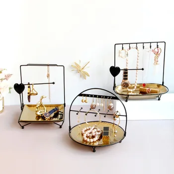 

Nordic INS Art Luxury Ceramic Jewelry Cosmetic Storage Tray Home Metal Key Glasses Food Tea Cup Rack Home Decoration Tool