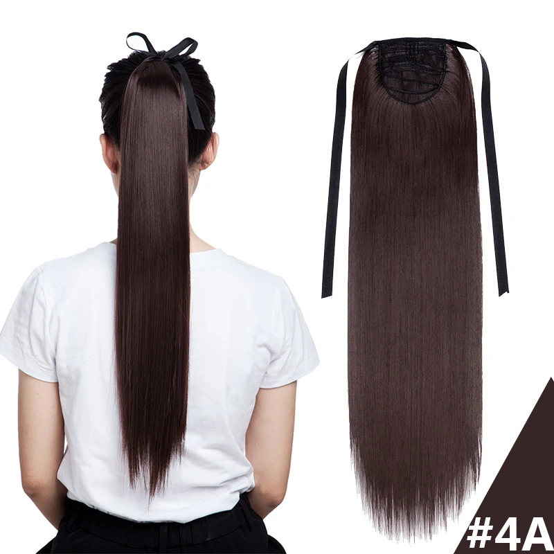 S-noilite зажим в конский хвост длинные волнистые синтетические волосы для наращивания волос кусок обернуть вокруг конский хвост волос хвост клип Exension волос для женщин - Цвет: 4A