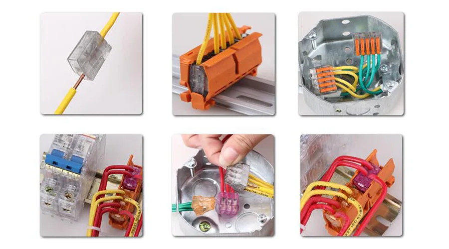 Разъем 222-413 10 шт./кор. клетка Весна Универсальный разъем Быстрый провод проводки проводников клеммный блок Китай