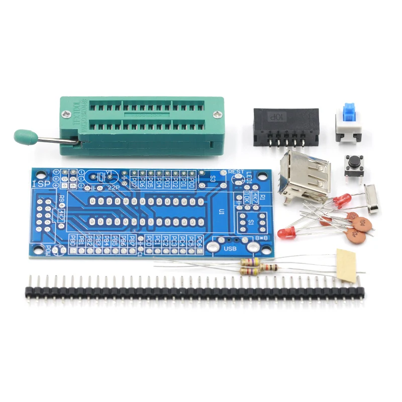 ATMEGA8 ATMEGA48 ATMEGA88 макетная плата AVR(без чипа) DIY Kit