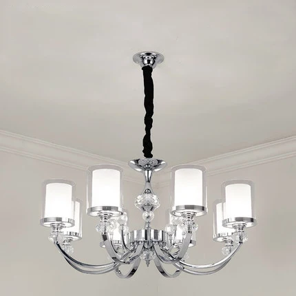 8lights Dia80H36cm led e14 Постмодерн Железные Хрустальные Стеклянные Хром Люстры Светодиодные Лампы.Светодиодные Светильники Люстры Подвесные.Светильники Подвесные Светильники.Светильник Подвесной Светильник.Для Столовой,Фойе Спальни - Цвет абажура: 8lights Dia80H36cm