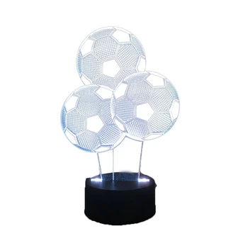 

Football Light Children's Bedroom Colorful Touch Light 3D LED Lighting 7 Colors Night Light Decoration Night Light