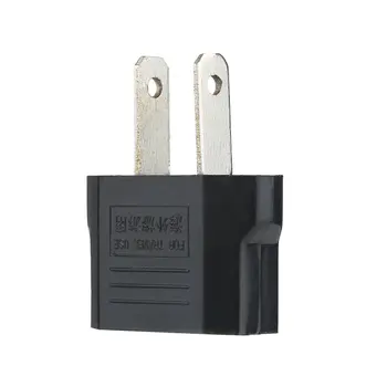 

Universal EU To US AC Power Plug Adapter Adaptor Travel Converter Black Travel Wall Power Charger Converter