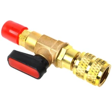 Хладагент прямой латунный шар SAE Портативный Авто охлаждение Кондиционер прочный аксессуары инструменты зарядка шланги Аппаратные средства